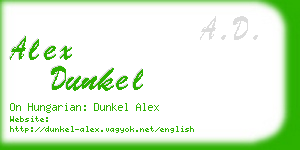 alex dunkel business card